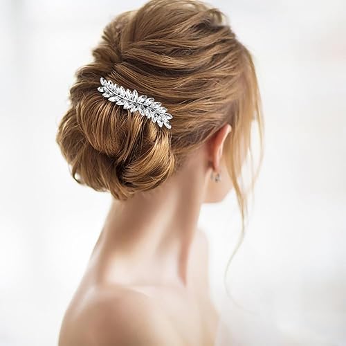 Miniatura 5 de 3 pinzas para el pelo nupcial con diamantes de imitación, horquillas de cristal, horquilla plateada, pasador de joyería para novias, damas de honor,