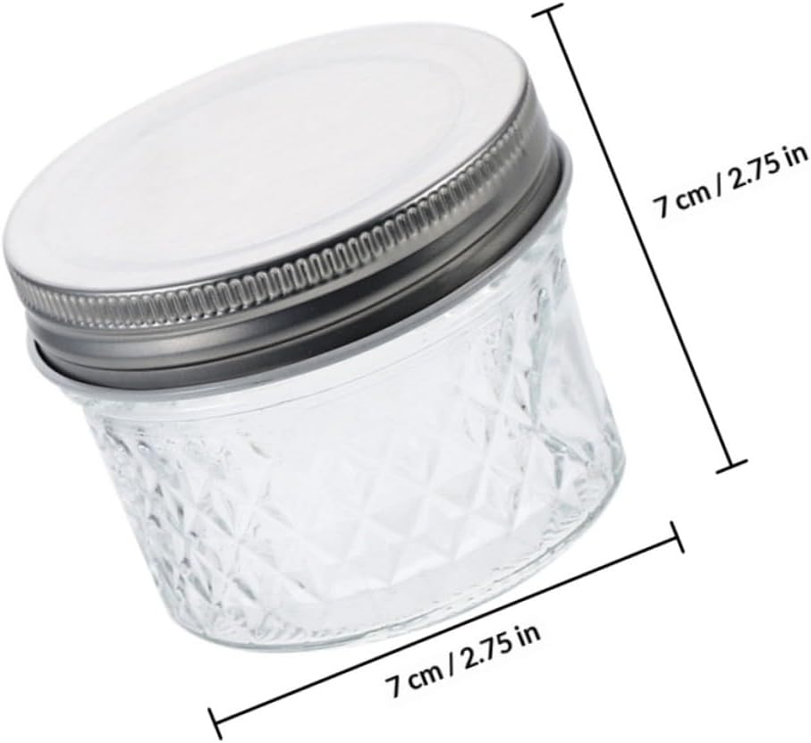 VICASKY Glass Jars Set of 8 Small 100ml Sealing Honey Storage Jars and Jam Containers Airtight Kitchen Canning Bottles for Honey, Caviar, and Jam Preservation