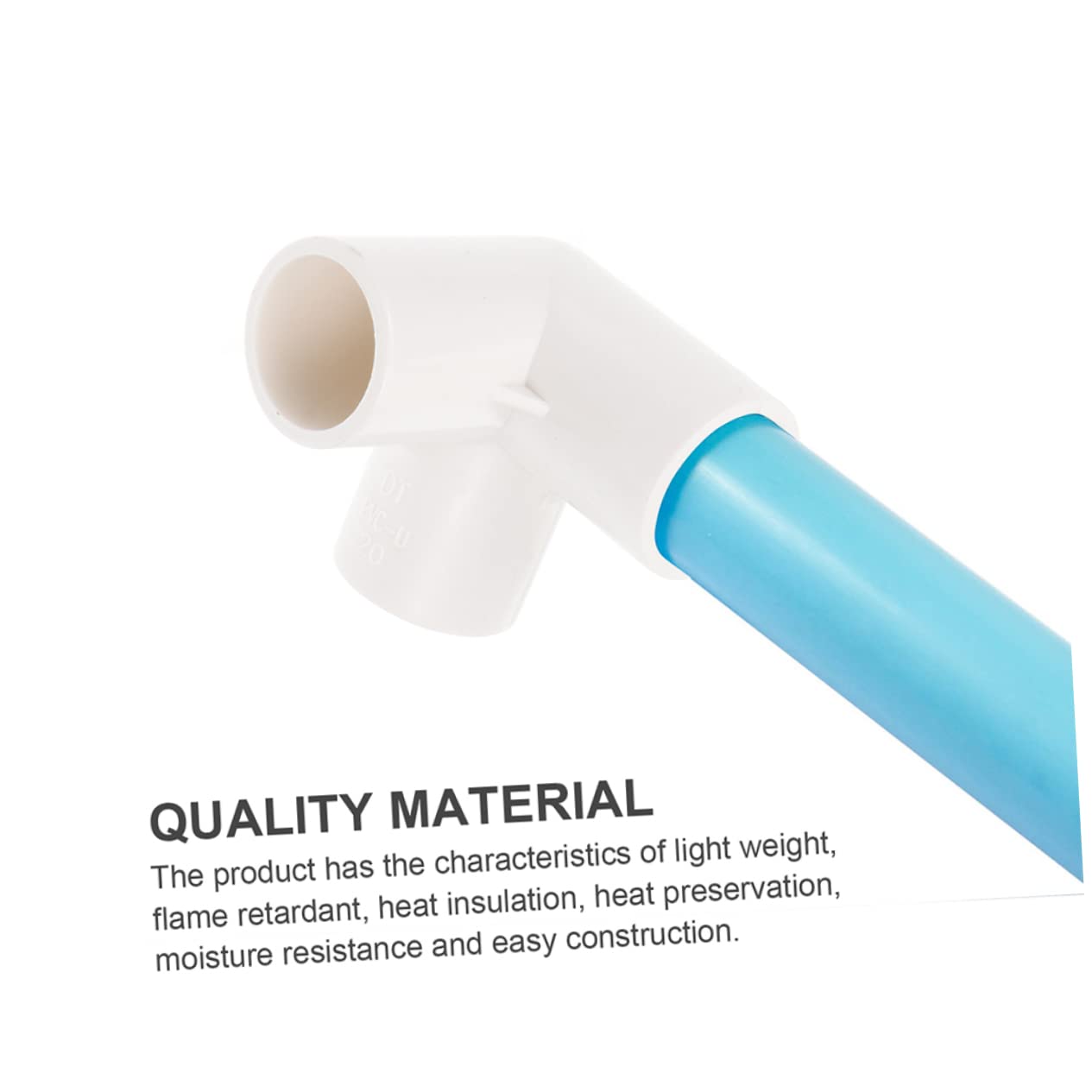 Hemobllo Giunto Corrugato in Pvc 3/4 Pollici Connettore Tee Resistente All’usura Facile da Installare per Raccordi Tubo Irrigazione Struttura Supporto Giardino 20 Pezzi