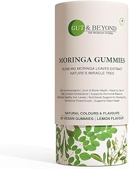 - Moringa Gummies 60 Count | Moringa Supplement for Skin, Hair & Eye Health | Energy, Immunity & Brain Support | With Vitamins A C E | Moringa Gummies for Men & Women | Lemon Flavour