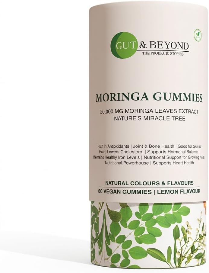 - Moringa Gummies 60 Count | Moringa Supplement for Skin, Hair & Eye Health | Energy, Immunity & Brain Support | With Vitamins A C E | Moringa Gummies for Men & Women | Lemon Flavour