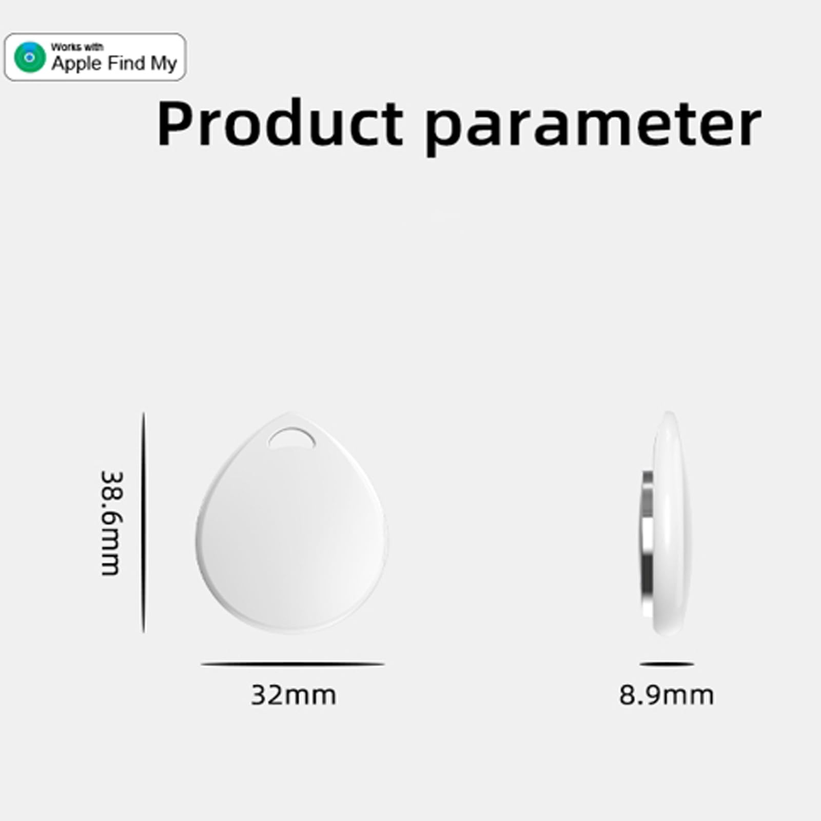 Smart Bluetooth Item Tracker – Mini Wireless Tag Locator for Keys, Luggage, Wallets, Backpacks – Anti-Lost Alarm with App Control (iOS Only)
