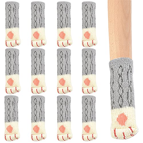 GJSAIHA Fundas De Calcetines para Sillas Silla con Calcetines De Pata De Gato 12 Piezas 6-17 Cm Calcetines Tejidos para Sillas para Mesa, Tirador De Puerta, Muebles Evita Arañazos Y Ruidos Cover