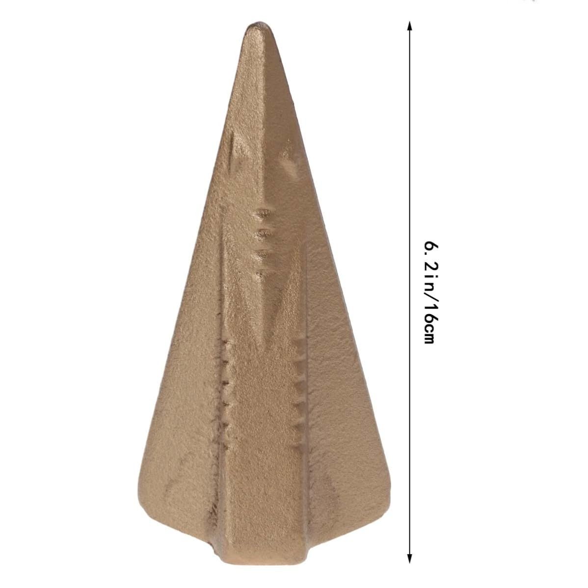 TEHAUX Coin de Fendage en Acier Traité Thermique Solide, Outil Manuel pour Fendre le Bois Forme Diamant pour Menuiserie