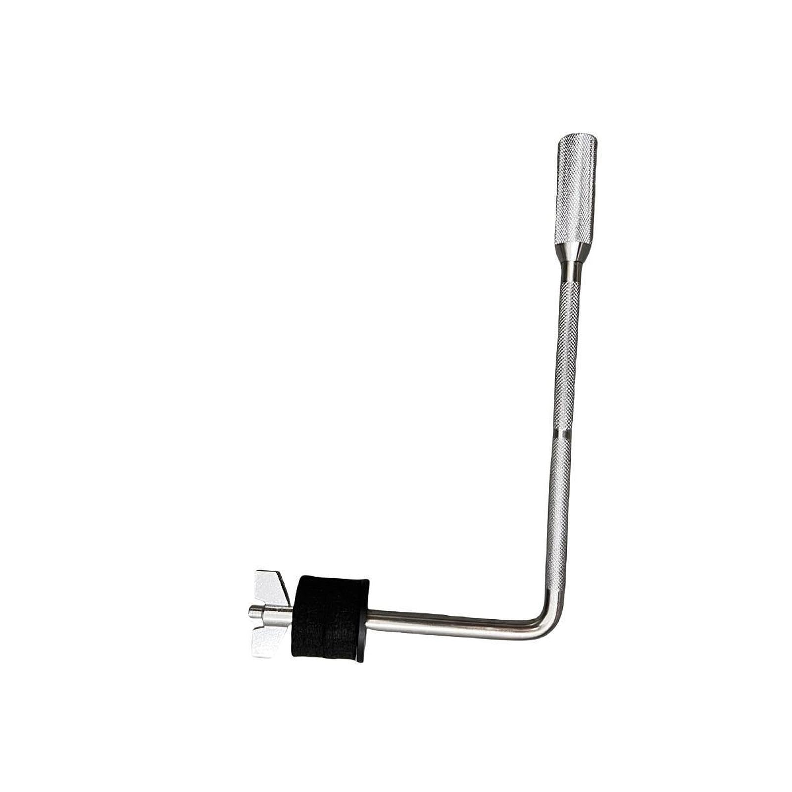 Percussion L Shaped Rod Bras Attache Instrument Batterie Montage Métal Réglable Stabilité Adapté pour Musiciens Professionnels Débutants Scène Répétit, Double L