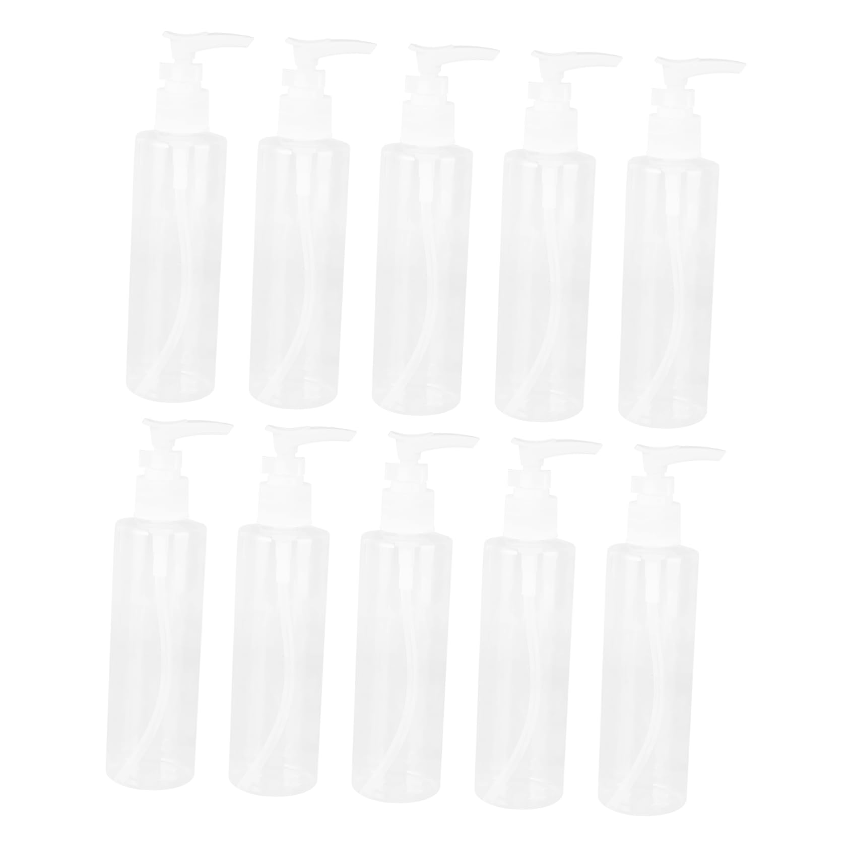 Flacons à pompe anti-fuite en plastique PET transparent rechargeables 200 ML lot de 10