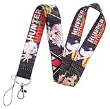 Pinstant Gon Killua Anime Manga Hunter X XX 17.7' Neck Lanyard Keychain Holder ID Badge Mobile Phone Pin Strap