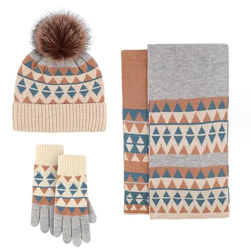 Ensemble gants bonnet écharpe hiver homme avec cache-oreilles thermique et doublure polaire
