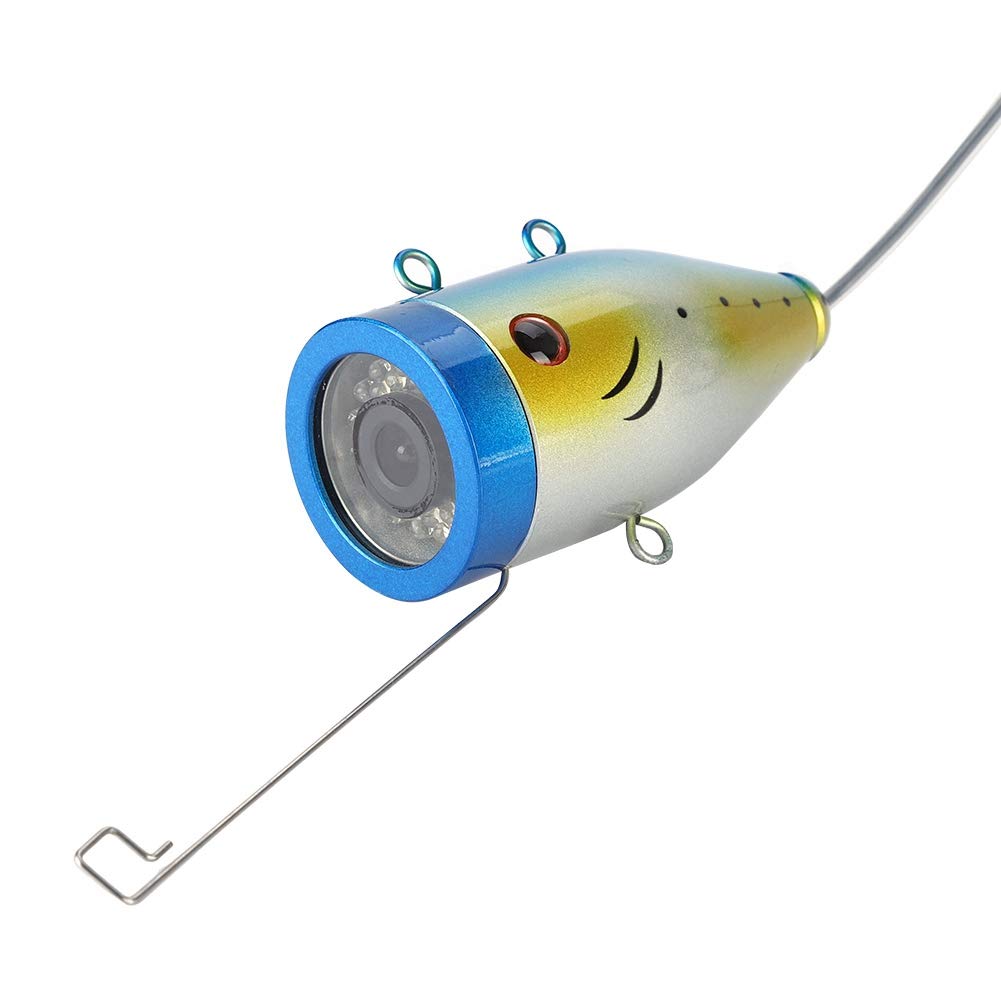ASHATA Fischfinder Kamera, 50M Unterwasser HD 1000TVL Fischereikamera Unterwasserfischerei Kamera,wasserdichte Hochintensive 30 LEDs Kamera Fisch Finder mit 9 Zoll TFT Farbdisplay EU