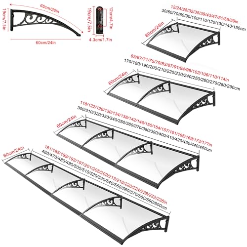 Toldo para ventana transparente contra la filtración de agua en fachadas 4