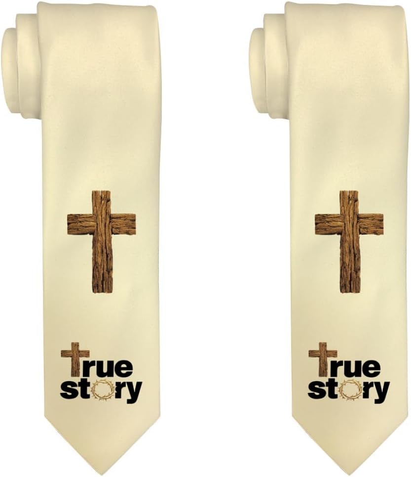 ThisWear True Story Cross Crown of Thorns Necktie