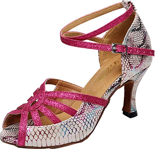 Chaussures de danse latine anti fatigue pieds sensibles talon stable 5002