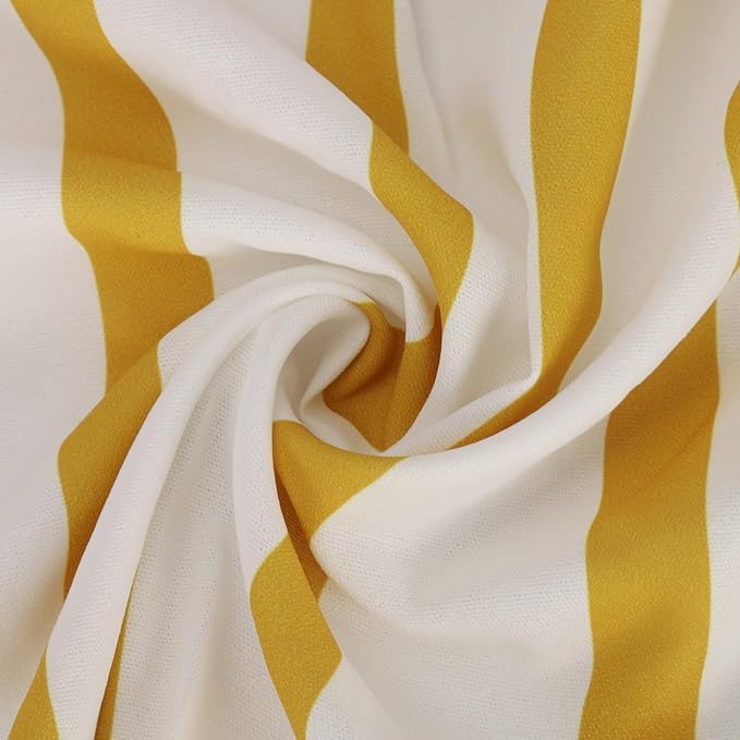Image of ROYALICA Women's Orange & White Striped Cotton Blend Oversized Casual Shirt