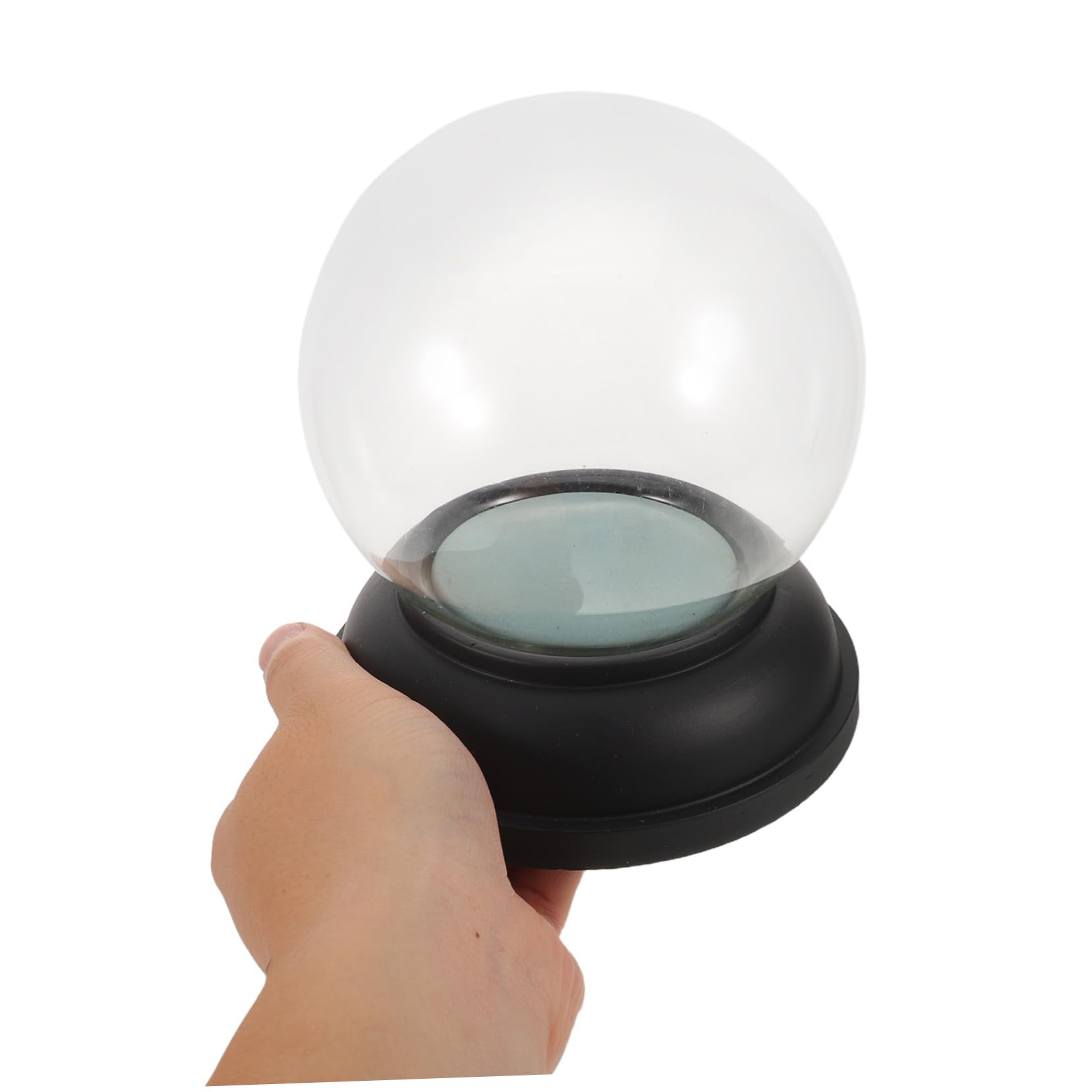 GLEAVI Kit para Hacer Bolas de Nieve Navideñas Bola de Transparente Vacía Base de Resina y Tapa para Manualidades de Paisajismo y Fiestas