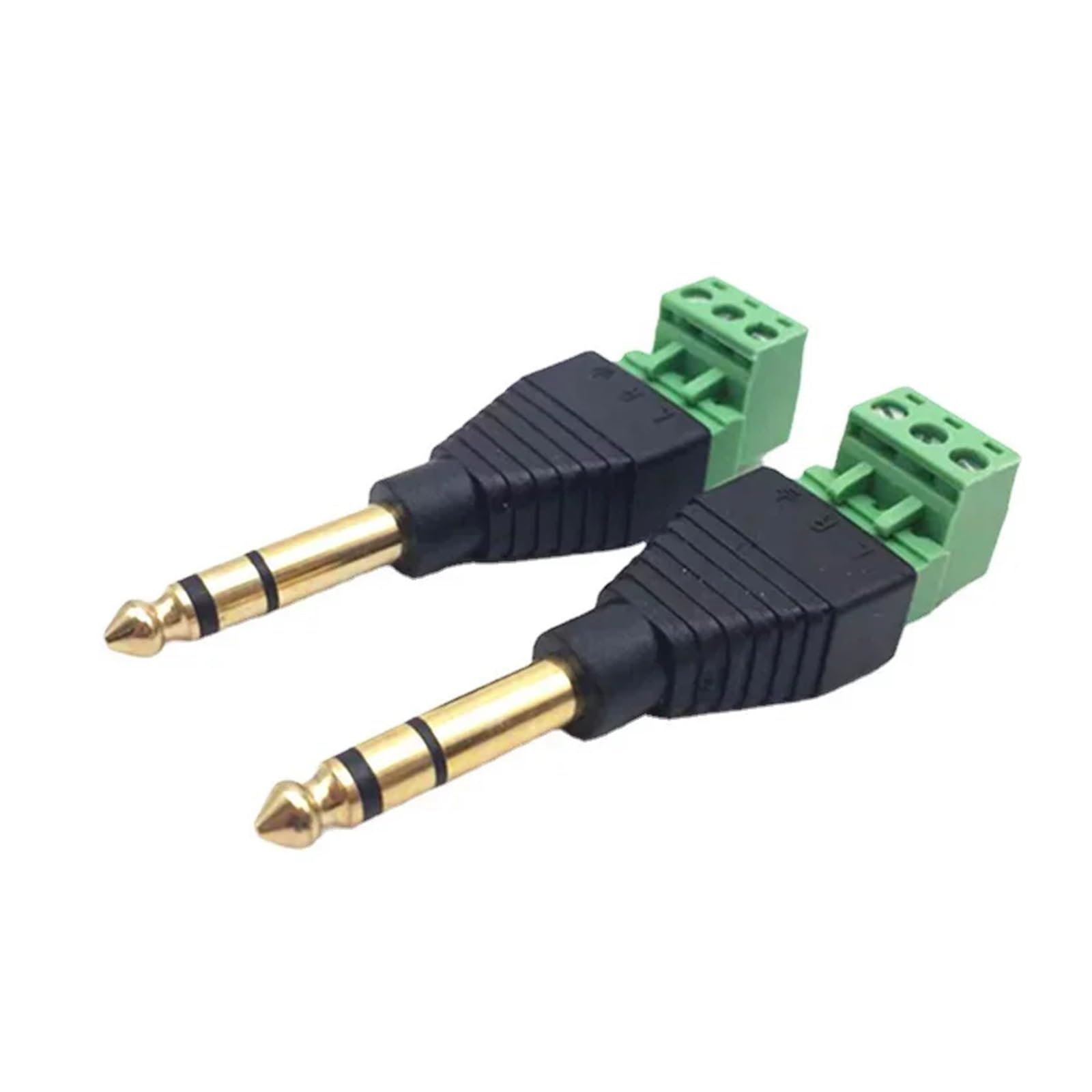 Prise Audio Jack 6,35 mm 2 Broches 3 Broches 1/4" 6,3 mm mâle connecteur Mono stéréo sans Soudure tête Audio vers Prise terminale(6.35MM Stereo,10pcs)