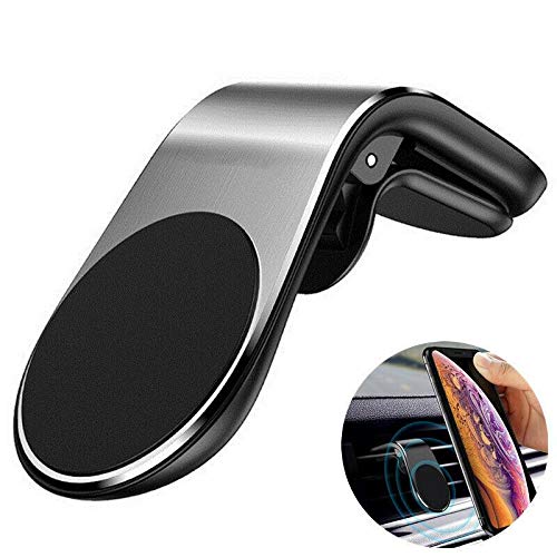 Super Strong Magnetic Smartphone Car Mount (2 Pack Black) Universal Hands Free Cellphone GPS for Car Air Vent Mount 360 Degrees