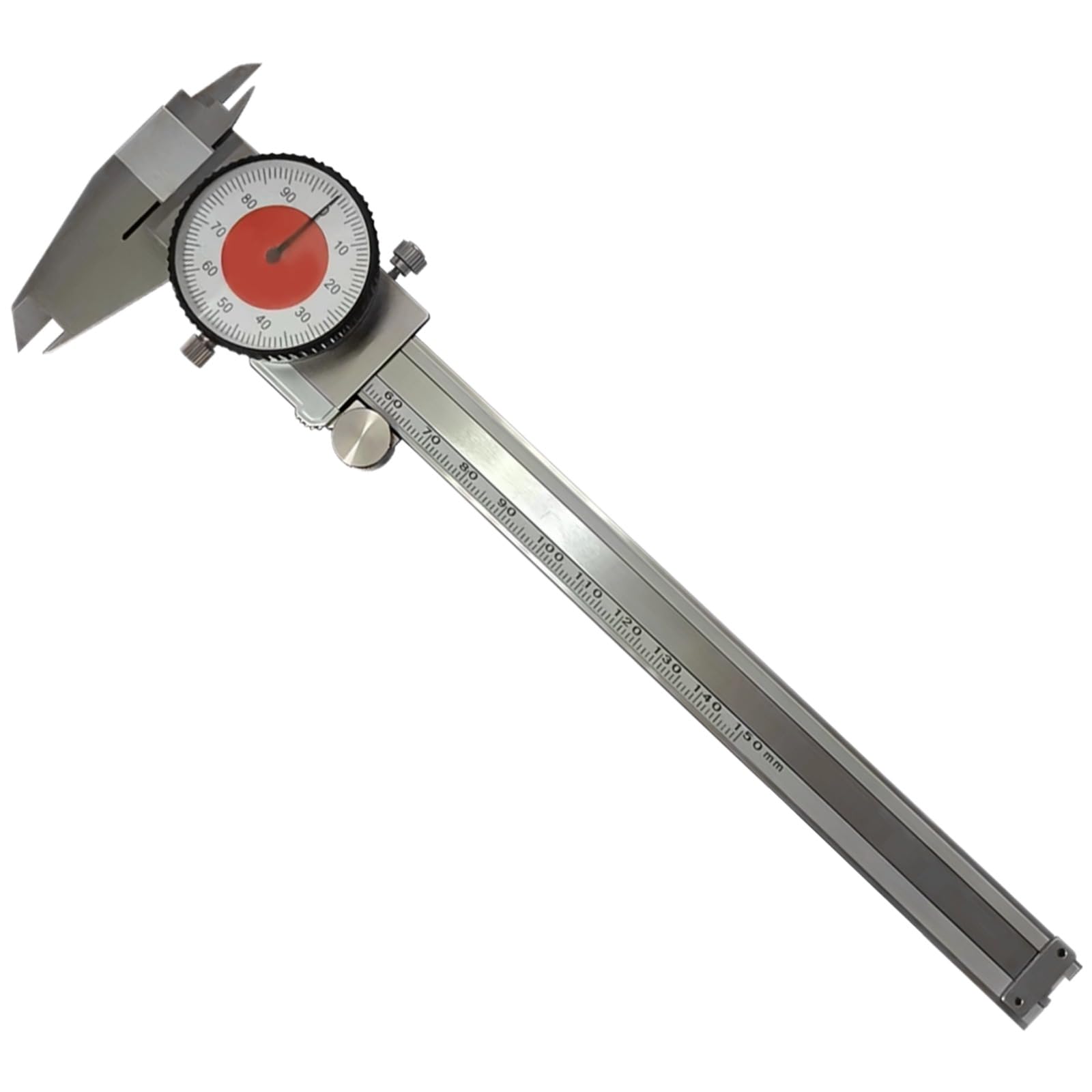 Messschieber mit Messuhr, 0,01 mm Genauigkeit, Edelstahl, Innen, Außen, Tiefen und Stufenmessung, mit Kunststoff Schutzhülle, für Werkstatt, Heimwerken und präzise Kontrollmessungen
