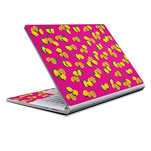 Image of MightySkins Carbon Fiber Skin for Microsoft Surface Book 2 13 inch (2017) - Make Lemonade,Protective, Durable Textured Carbon Fiber Finish,Easy to Apply, Remove, and Change Styles,