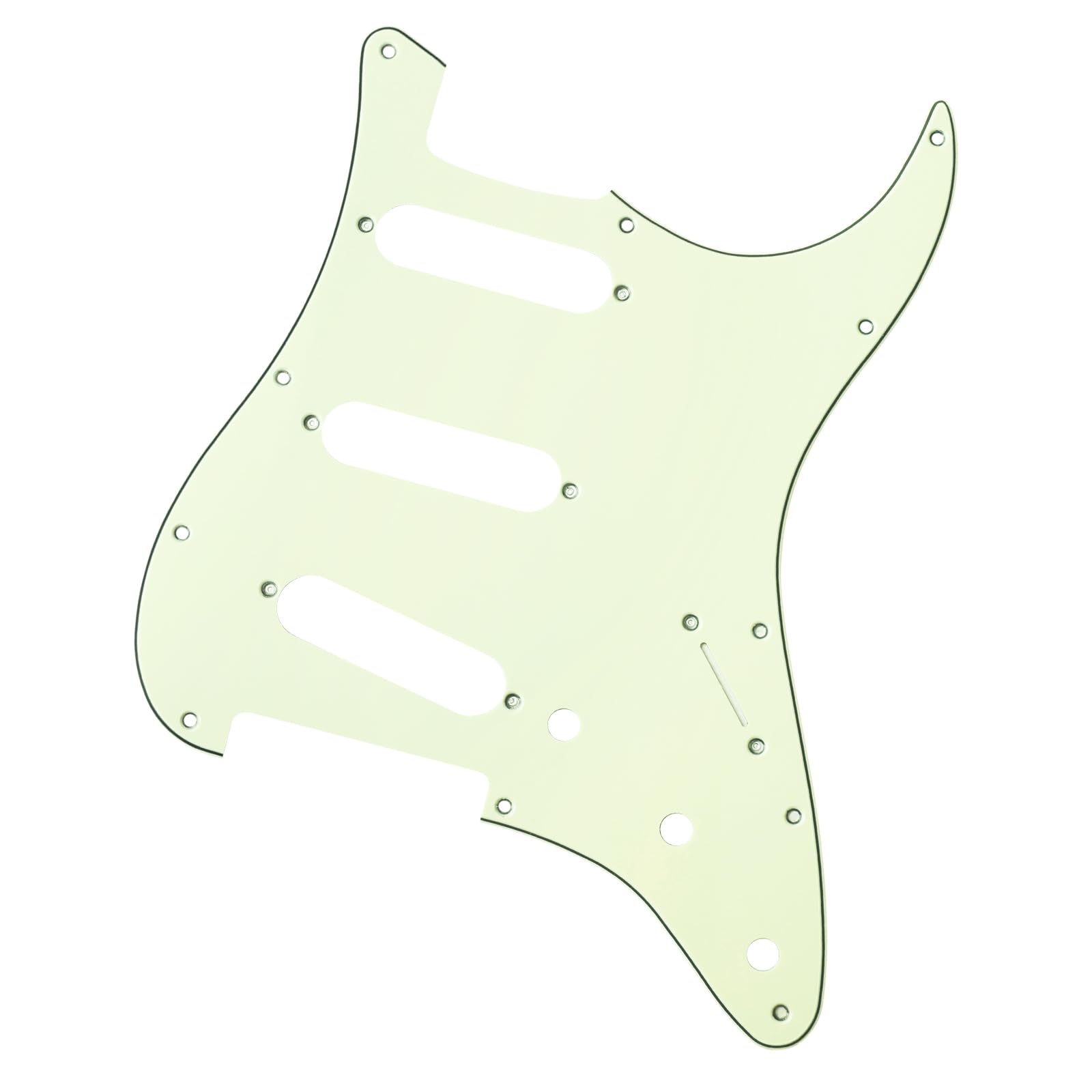 Banworks 3 Ply Strat SSS Pickguard 11-Hole Electric Guitar Pickguard Scratch Plate for USA/Mexican Modern Style Standard Stratocaster ST JT/HB-01 Ivory - Image 4