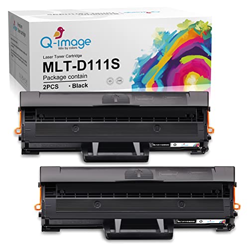 Q-image Compatible Toner Cartridge Replacement for Samsung MLT-D111S D111S 111S MLT111S Toner Cartridge for Xpress M2020W M2024W M2070FW M2070W M2020 M2070 M2022W Printer (Black, 2-Pack)