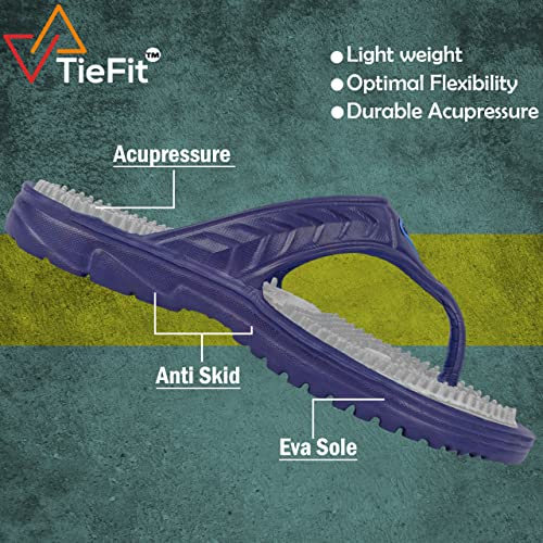 Image of TieFit Men's Accupressure Non-Slip Slipper Flip & Flop