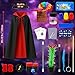 Valentines Day Magic Kit, New Year Magic Tricks for Kids, Magic Set Includes Magic Wand Magician Costume, Pretend Play Toys with Instruction for Kid Beginners, Birthday Gifts for Boys Girls Age 6-12