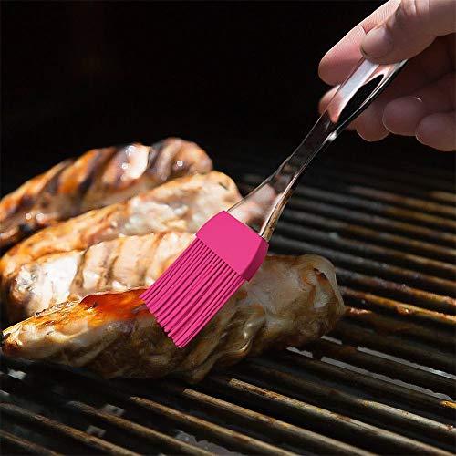 X-Chef Silicone Basting Pastry Brushes for Cooking Baking BBQ, Kitchen Brush for Food Butter Grilling Sauce, Heatproof, Dishwasher Safe Flexible Easy Clean, BPA Free, Set of 4