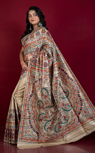 Bengal looms India Weaves of Elegance tussar silk saree in tussar silk – image 3