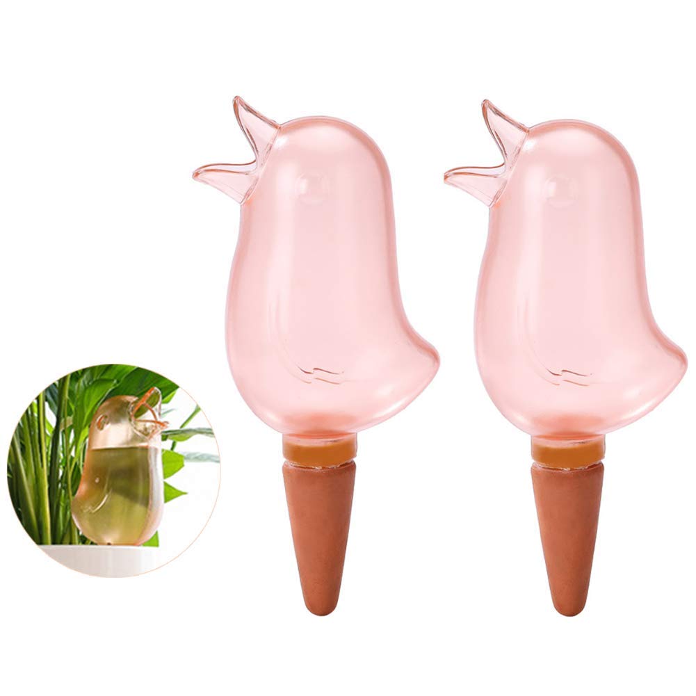 kgjsdf 2Pcs Bird Shape Plant Waterer Self Watering Globes, Self Watering System Spikes, Decorative Potted Plant Water Drippers for Indoor and Outdoor