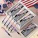 Motiskyy 75 Sets American Flag Ballpoint Pens Bulk USA Patriotic Themed Black Ink Retractable Pen Stars Stripes Bookmarks Stationery 250th Anniversary Souvenirs for Veterans Home Office Army