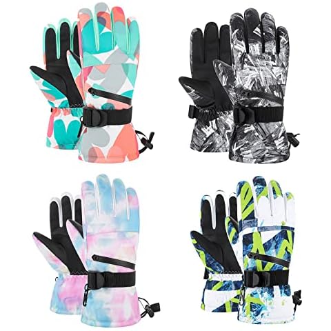 BIKETAFUWY Skihandschuhe Fahrradhandschuhe Winddichte-Winterhandschuhe Schnee-Handschuhe - Outdoor Sport Touchscreen Plus Samt Dicke Warm Handschuhe Damen Herren Cover