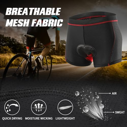 Shorts ciclismo acolchonados 3D para hombre S miniatura 5