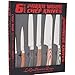 La Cote 6 Piece Chef Knives Set Japanese Stainless Steel Wood Handle in Gift Box (6 PC Chef Knife Set - Pakka Multi)