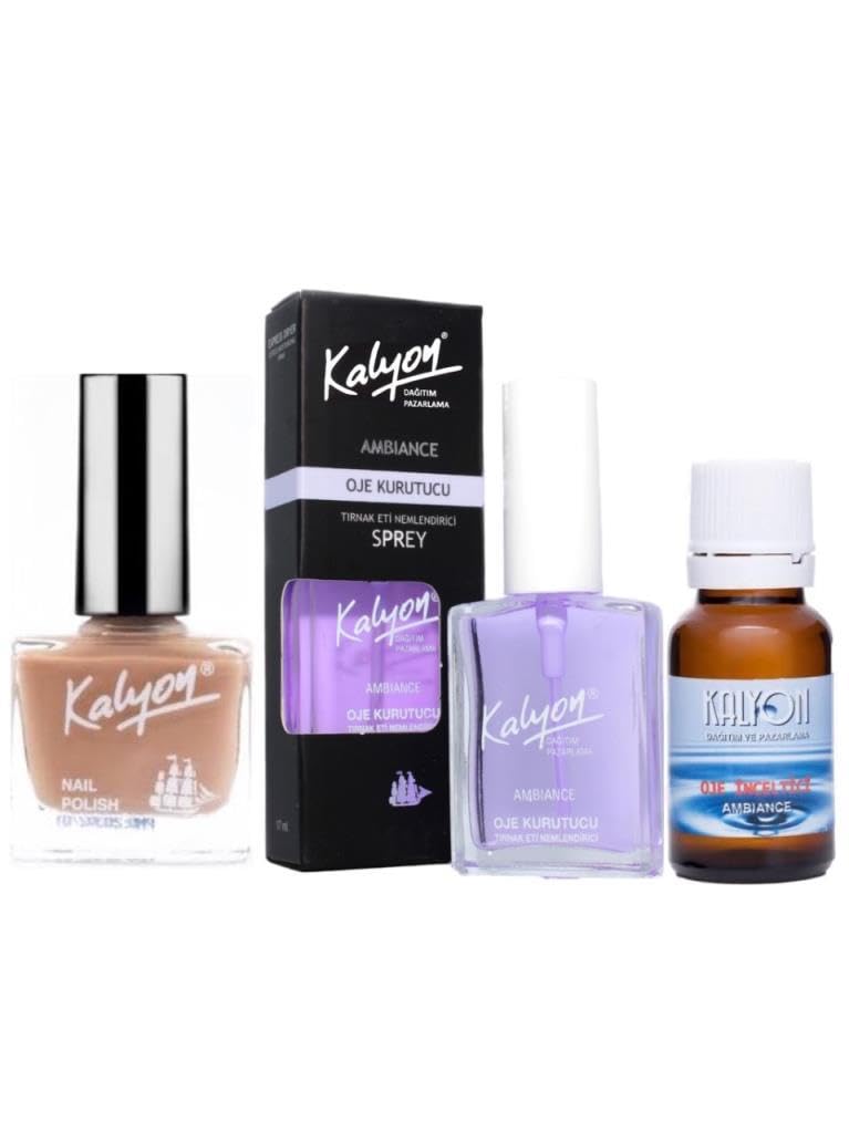 Kalyon Oje 302 + Oje Kurutucu Sprey 17 Ml + Oje Çözücü