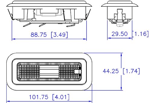 Lámpara empotrable PilotLights 3.5 pulg con activación pivotante miniatura 4