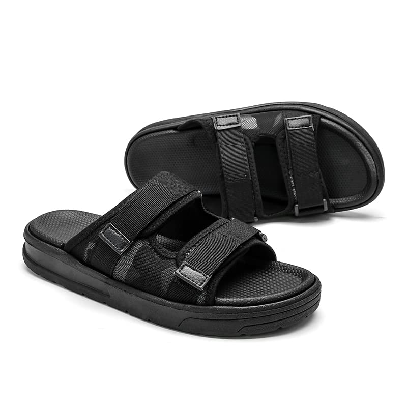 Eliogn Fashion Hook and Loop Slide Sandals for Men and Women Width Adjustable Comfortable Non-Slip Sports Sandals Suitable for Indoor and Outdoor Sandals2