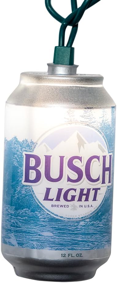Kurt Adler UL 10-Light Budweiser® Busch Light Can Light Set