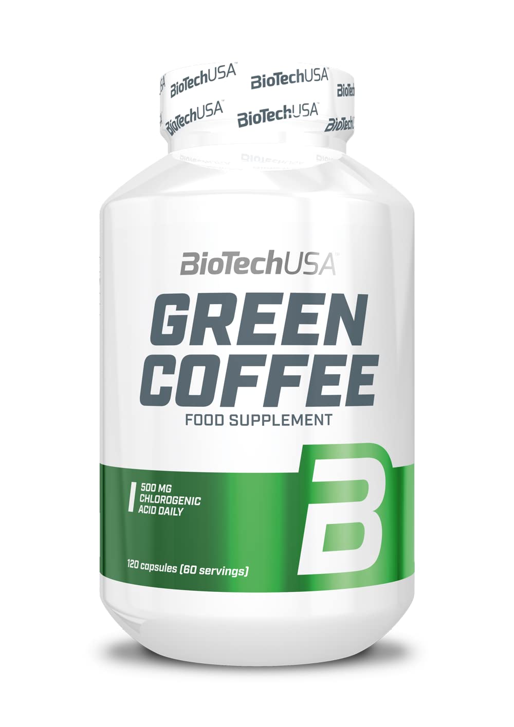 BioTechUSA Green Coffee | con Estratto di Caffè Verde e Cromo | Supporta il Metabolismo Normale e i Livelli di Zucchero nel Sangue, 120 Capsule