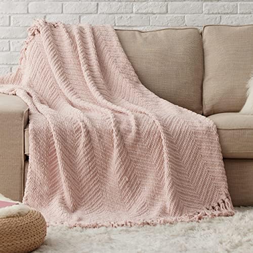 Bedsure Spring Throw Blankets for Couch - Textured Knit Woven Che...