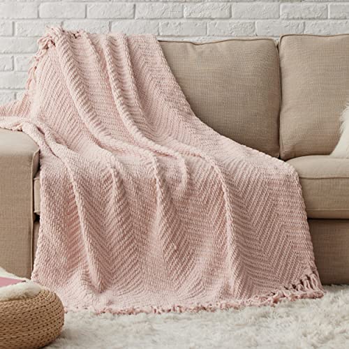 Bedsure Throw Blankets for Couch - Textured Knit...