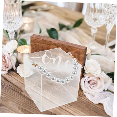 Boîte réutilisable transparente acrylique pour dragées de baptême