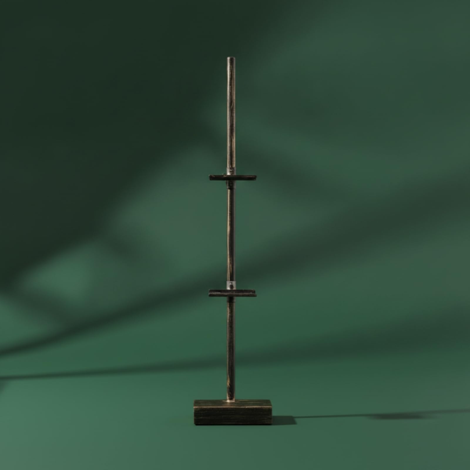 LOVIVER Soporte para Marco de Fotos Soporte de Mesa Expositor para Cuadros Portafotos con Poste Vertical Base Pesada Hierro Forjado Ahorro de Espacio Adecuado , Negro