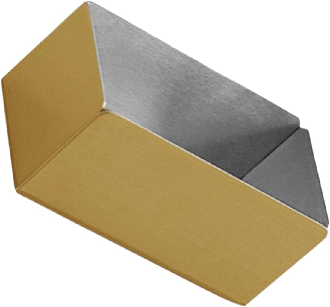 Xmas Sugar Packet Holder Stainless Steel Rectangular Yellow Office Home