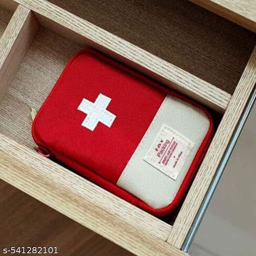 KENYS First Aid Emergency Medical Kit Pouch/Travel Large First Aid Pouch/Medicine/Tablet/Storage Bag Organizer (RED colorR) 1