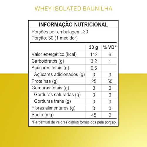 3VS Nutrition 100% Whey Isolada Sabor Baunilha 900g
