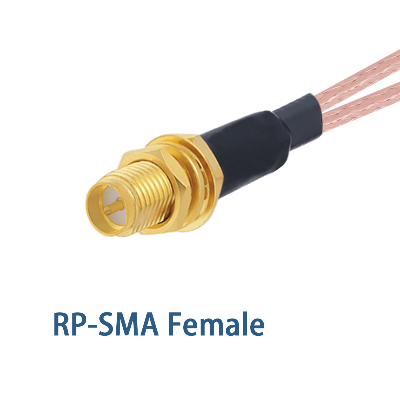 Vecys RP SMA Żeńskie na Podwójne TS9 Męskie Złącze Kątowe Kabel Koncentryczny RF Złącze TS9 Kabel Połączeniowy 50 Omów Niska Strata RP SMA na Podwójny TS9 Typ Y RG316 Kabel 6IN/15CM