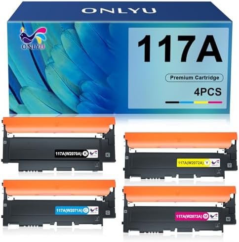 ONLYU 117A MFP 179fwg 178nwg Kompatibel für HP 117A 178nw 179fnw 150a 150nw | Kompatibel für HP Color Laser MFP 179fnw 150nw 150a 179 178 150 W2070A W2071A W2072A W2073A Drucker Sc