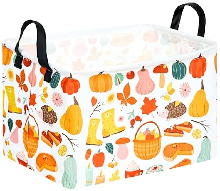 Ghost Halloween Party Basket, Collapsible Gift Storage Container for Kids' Toys and Clothes, Cute Organizer Box