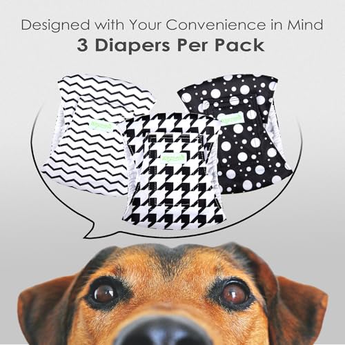 Image of wegreeco Washable Male Dog Belly Band (Stylish Pattern)- Pack of 3 - Washable Male Dog Belly Wrap, Dog Diapers Male (Houndstooth, X-Small)