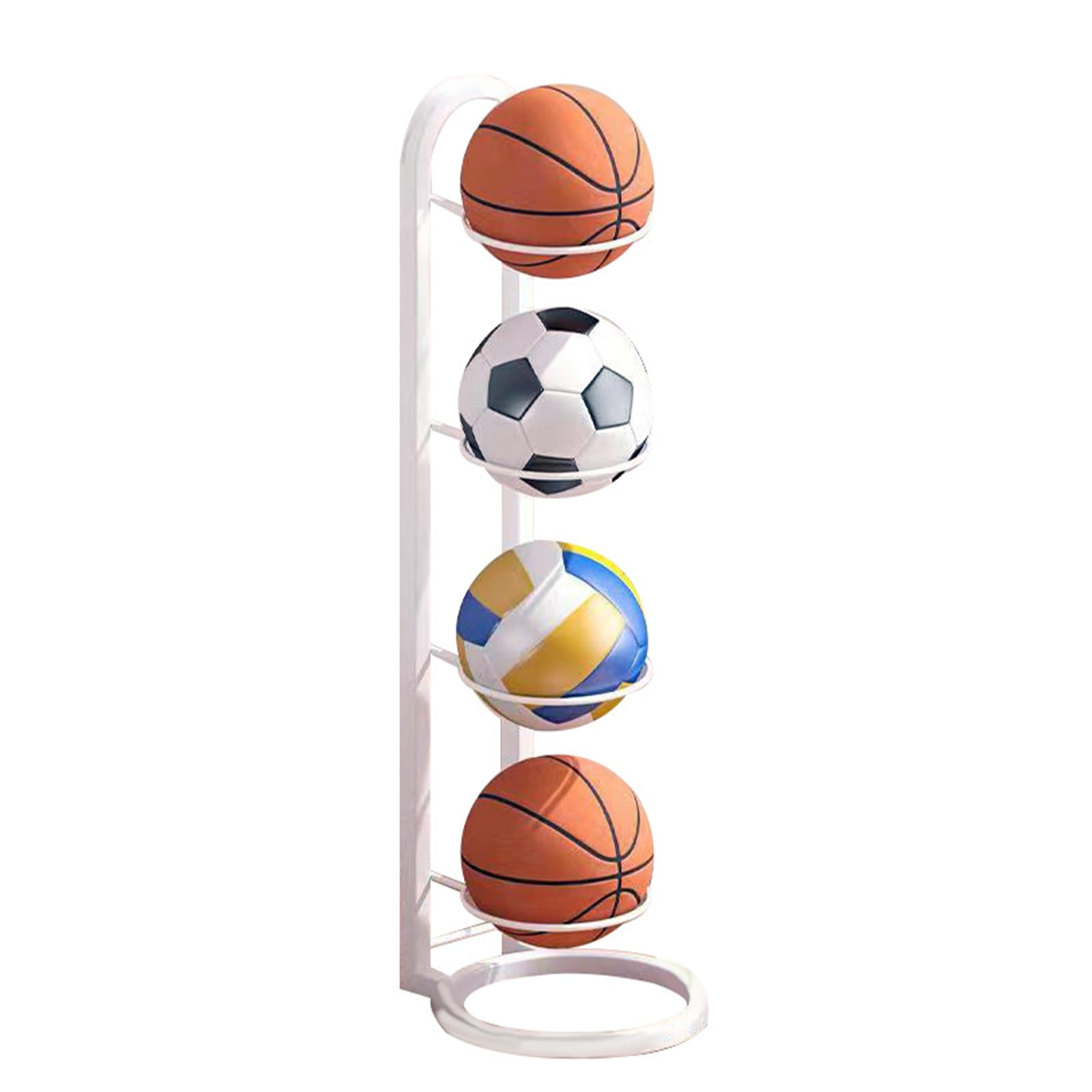 Estante de almacenamiento para pelotas, soporte para pelotas, estante de fútbol, estante de fútbol integrado multicapa, estante extraíble para baloncesto y fútbol, estante de almacenamiento